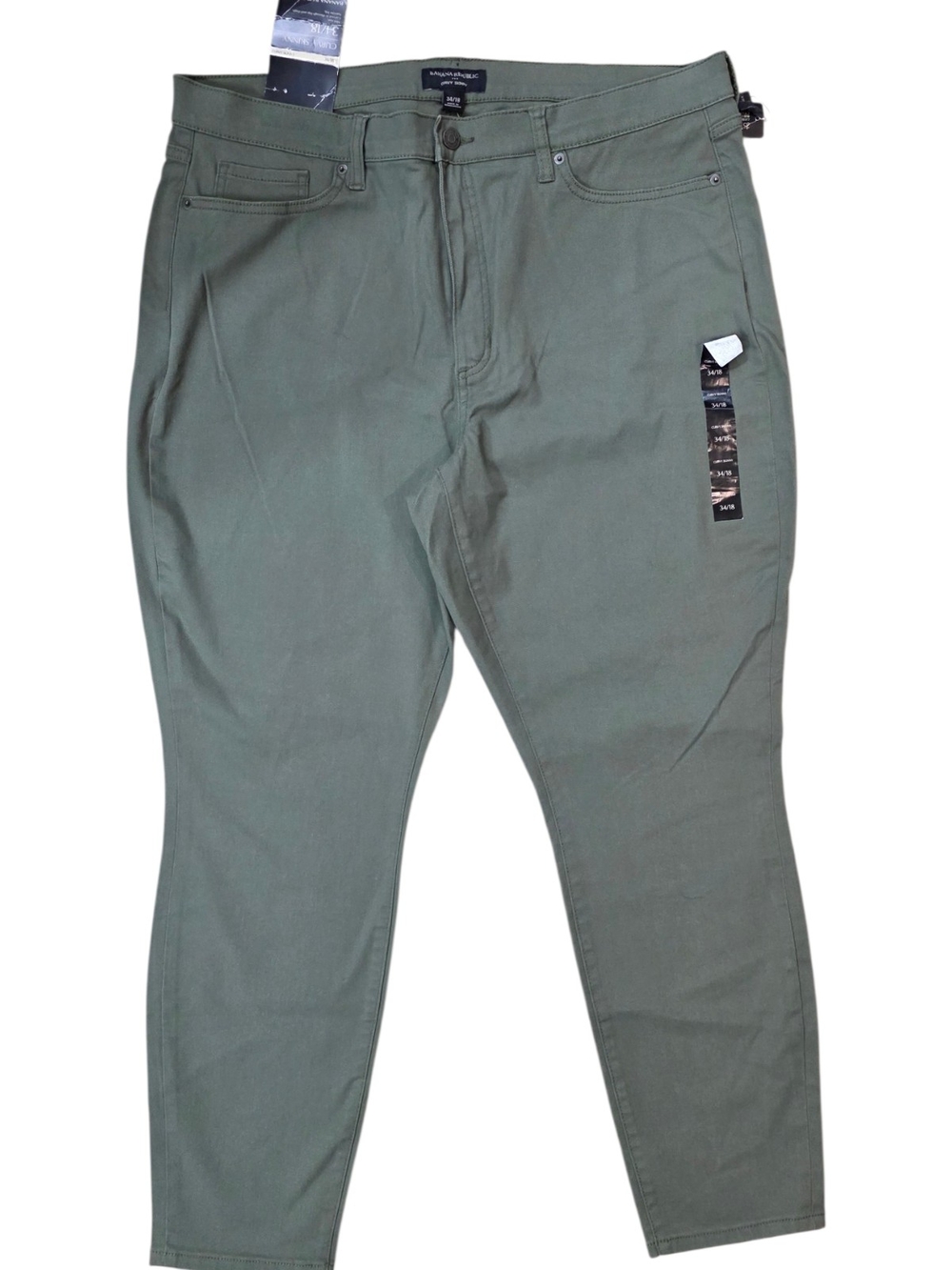 Banana Republic Curvy Skinny Olive Green Pants Women’s 34/18 NWT. Free Shipping!